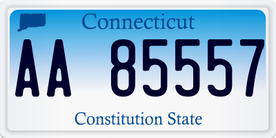 CT license plate AA85557