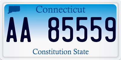 CT license plate AA85559