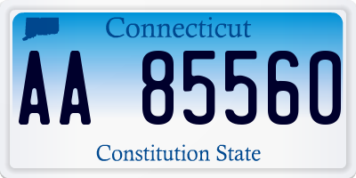 CT license plate AA85560