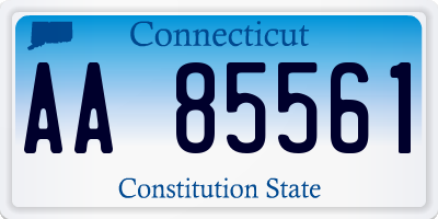 CT license plate AA85561