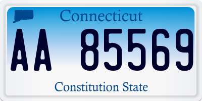 CT license plate AA85569