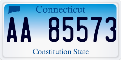 CT license plate AA85573