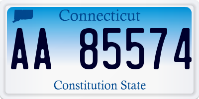 CT license plate AA85574