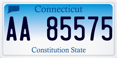 CT license plate AA85575