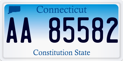 CT license plate AA85582