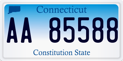 CT license plate AA85588