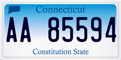 CT license plate AA85594