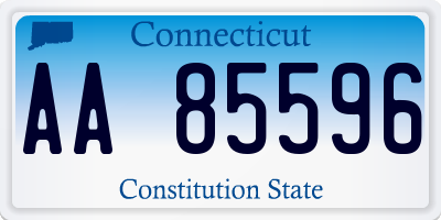 CT license plate AA85596