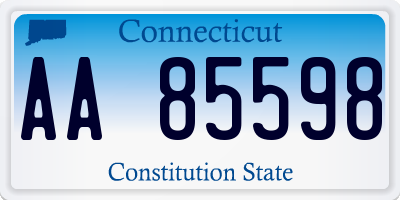 CT license plate AA85598