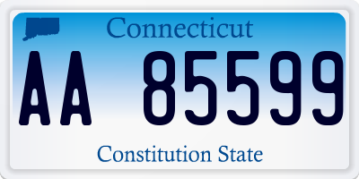 CT license plate AA85599