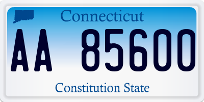 CT license plate AA85600