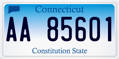 CT license plate AA85601