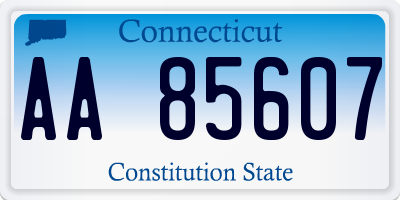 CT license plate AA85607