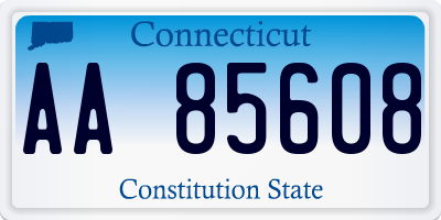 CT license plate AA85608