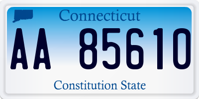 CT license plate AA85610