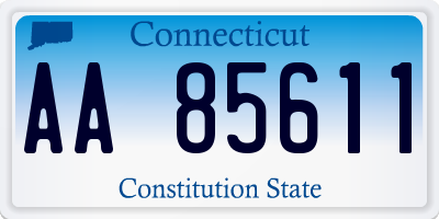 CT license plate AA85611