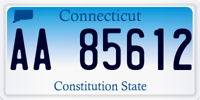 CT license plate AA85612