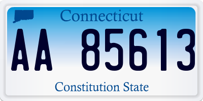 CT license plate AA85613