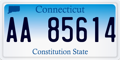 CT license plate AA85614