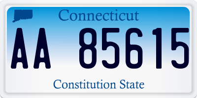 CT license plate AA85615