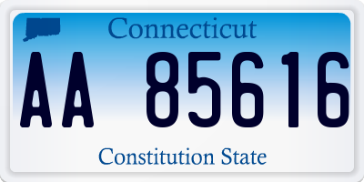 CT license plate AA85616