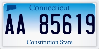 CT license plate AA85619