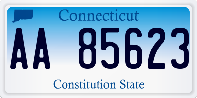 CT license plate AA85623