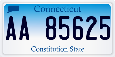 CT license plate AA85625