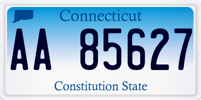 CT license plate AA85627