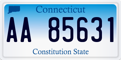 CT license plate AA85631