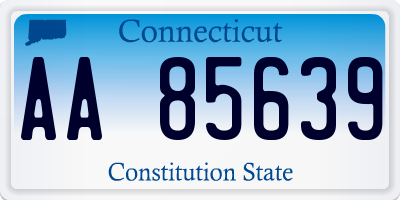 CT license plate AA85639