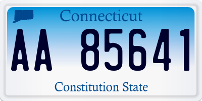 CT license plate AA85641