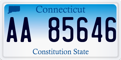 CT license plate AA85646