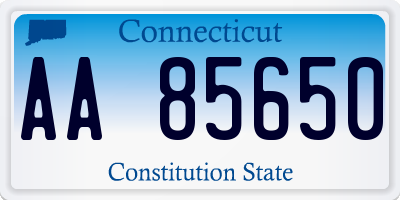 CT license plate AA85650