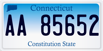 CT license plate AA85652