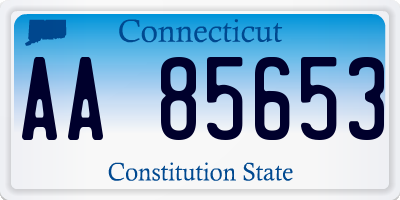 CT license plate AA85653