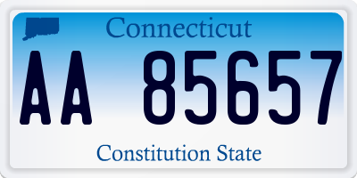 CT license plate AA85657