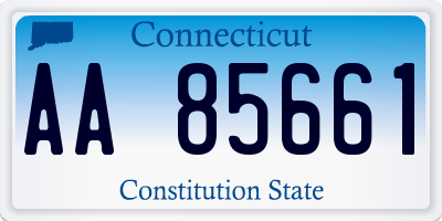 CT license plate AA85661