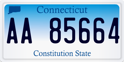 CT license plate AA85664