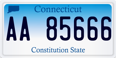 CT license plate AA85666