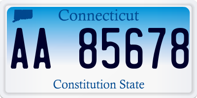 CT license plate AA85678