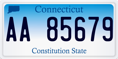 CT license plate AA85679