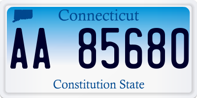 CT license plate AA85680