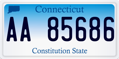 CT license plate AA85686