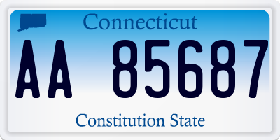 CT license plate AA85687