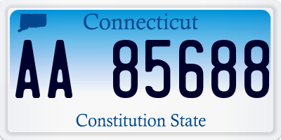 CT license plate AA85688