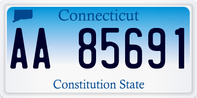 CT license plate AA85691