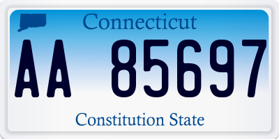 CT license plate AA85697