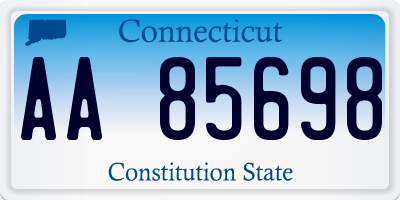 CT license plate AA85698