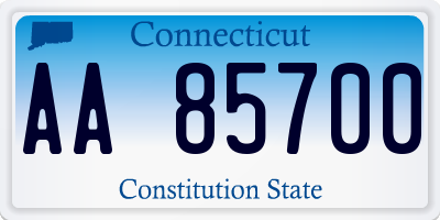 CT license plate AA85700